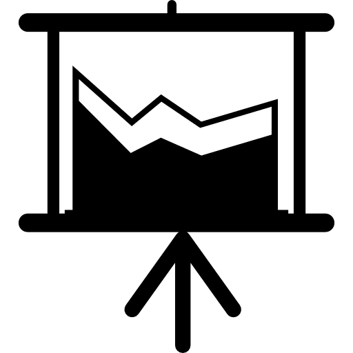 Data analytics presentation screen graphic data analytics icon