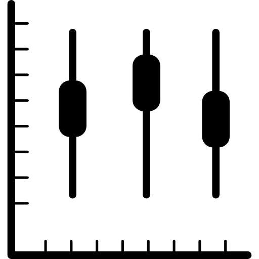 Box plot graphic interface plot data analytics icon
