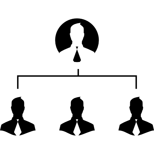 Connected users in flow chart data analytics flow chart connected icon