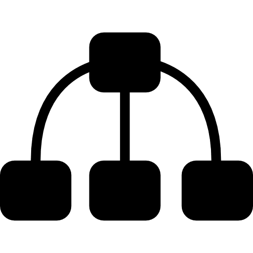 Data analytics flow chart symbol symbols lines squares icon