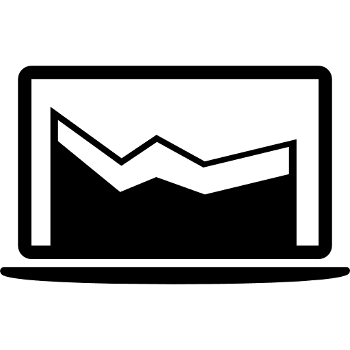 Laptop stream graphic symbol screen computer interface icon