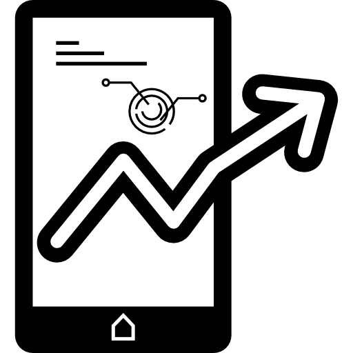 Mobile stock data analysis data interface data analytics icon