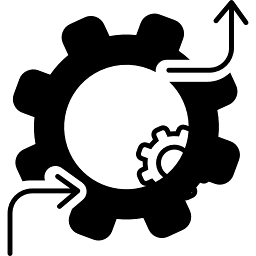 Setting flow interface symbol symbol data arrows icon