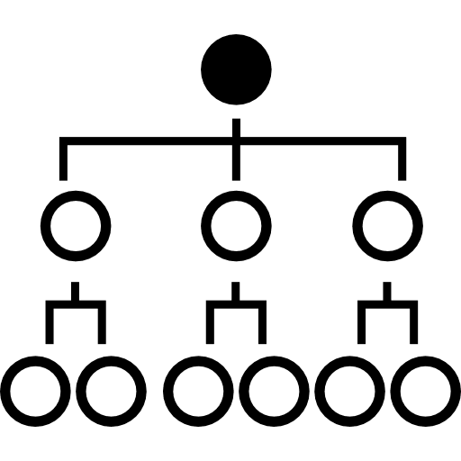 Connected data flow chart connected data interface icon