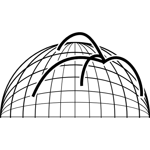 Data analytics lines on spherical grid symbol analytics data icon