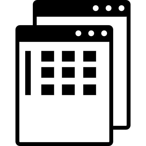 Data windows symbol analytics data symbol icon