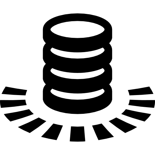 Database analysing computing server analysis icon