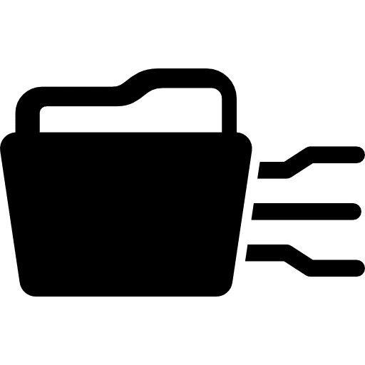 Folder connected circuit interface office material computing icon