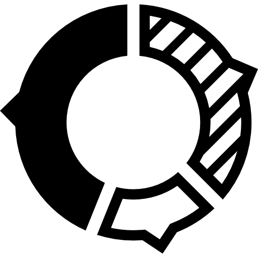 Round value chart stats financial pie chart icon