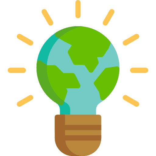 Light bulb ecology and environment illumination idea icon