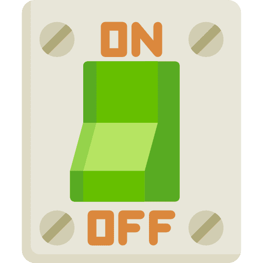 Switch turn off power ecology and environment icon