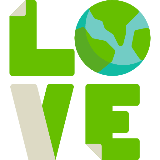Love love ecology earth day icon Love love ecology earth day icon