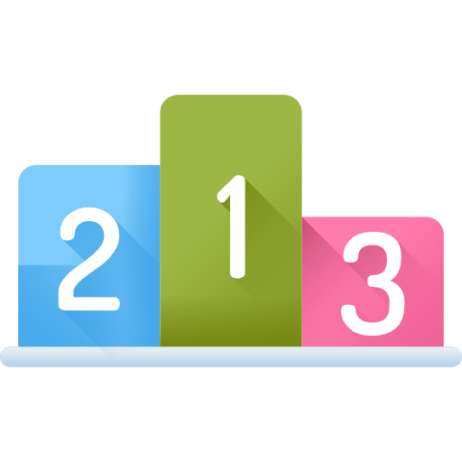 Ranking sports and competition wellness leaderboard icon