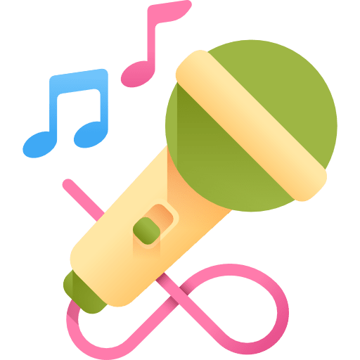 Singing microphone speaker communications icon Singing microphone speaker communications icon
