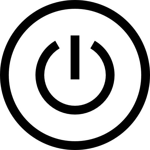 Power button technology power on shutdown icon