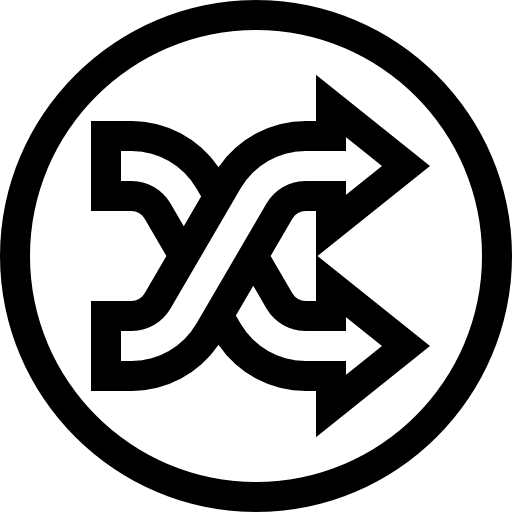 Shuffle change multimedia option mix icon Shuffle change multimedia option mix icon