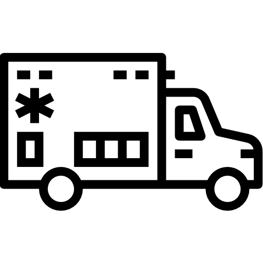 Ambulance emergency transport vehicle icon