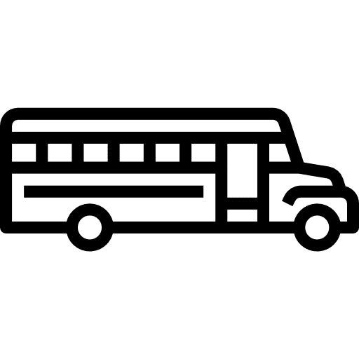 School bus vehicle automobile back to school icon