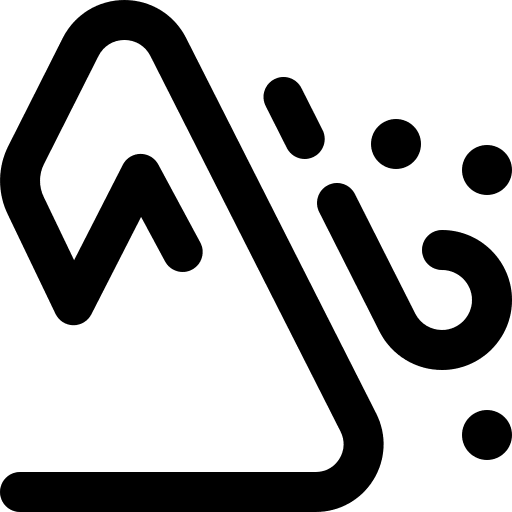 Avalanche mountain winter weather icon