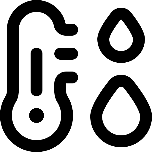Dew point drop weather thermometer icon