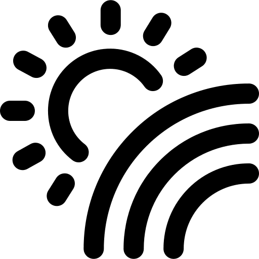 Summer warm weather sun icon