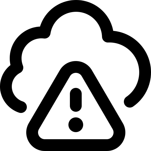 Alert cloud forecast alert icon