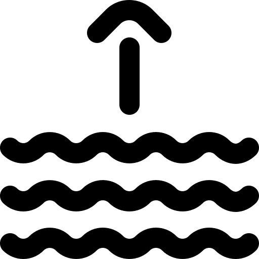 High tide arrow up forecast high icon