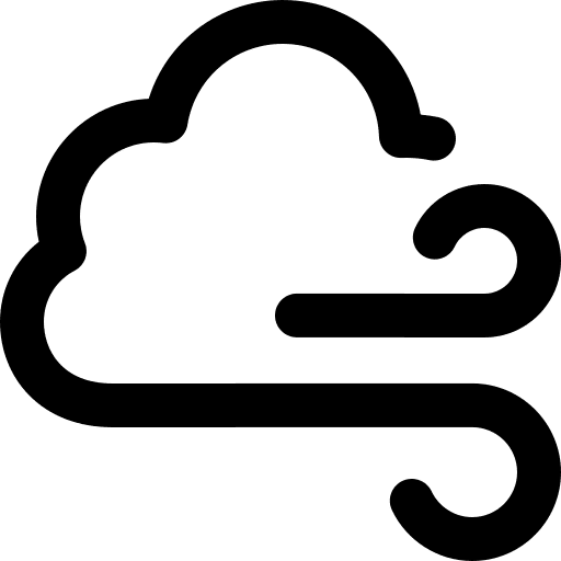 Windy atmospheric meteorology cloudy icon