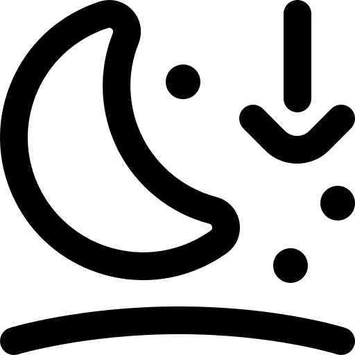 Moon night moon down icon