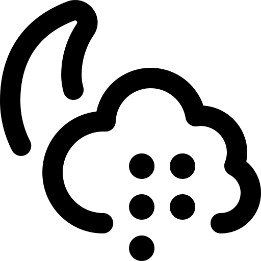 Rainy night climate meteorology icon