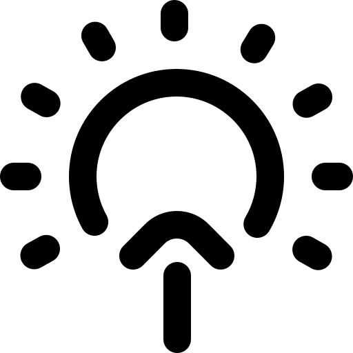 Sunrise beach sea travel icon