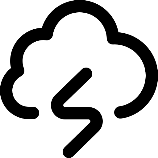 Cloud weather thunderbolt lightning bolt icon