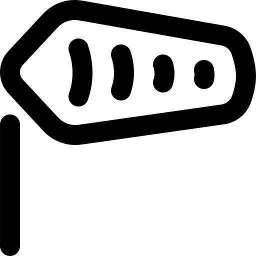 Windsock wind signal weather sock icon