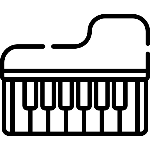 Keyboard music music and multimedia hobbies and free time icon Keyboard music music and multimedia hobbies and free time icon