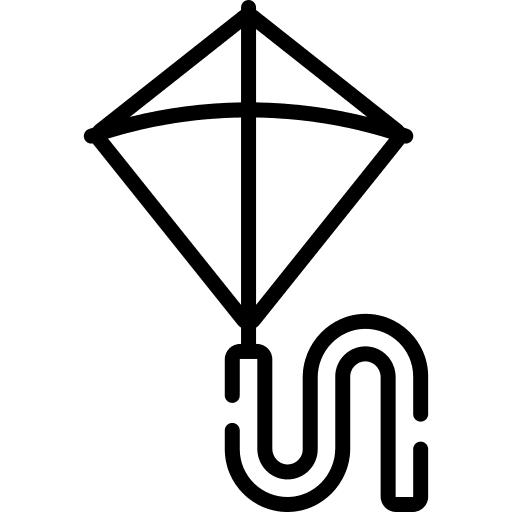 Kite spring vacation summer icon Kite spring vacation summer icon