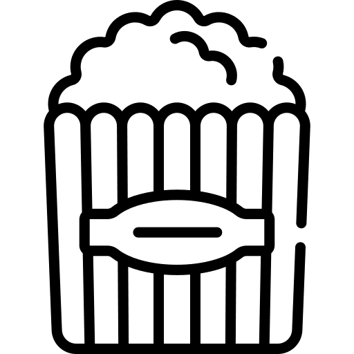 Popcorn hobbies and free time film cinema icon Popcorn hobbies and free time film cinema icon