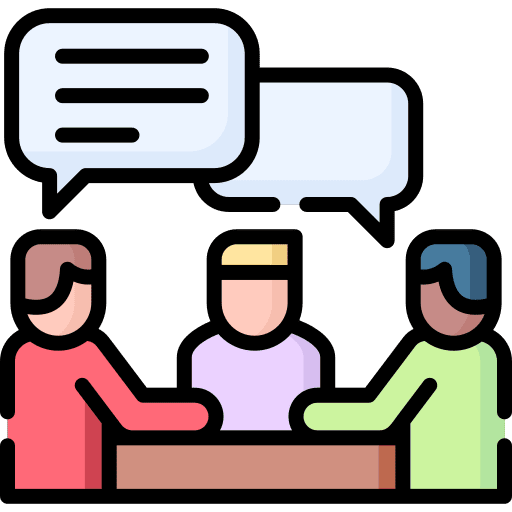 Conversation conversation face to face mediation icon