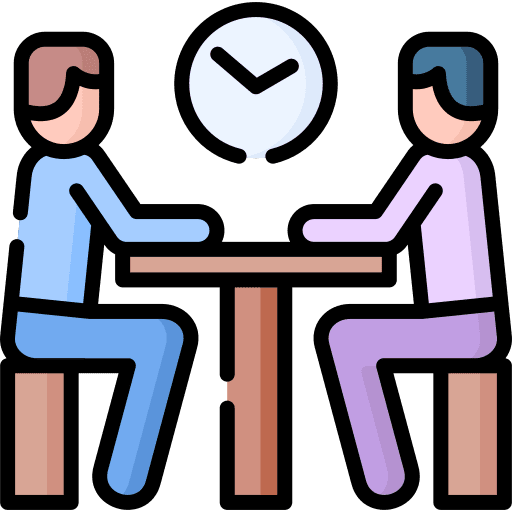 Meeting schedule business and finance clock icon