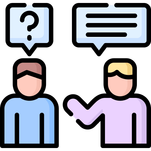 Talking people communications chat icon
