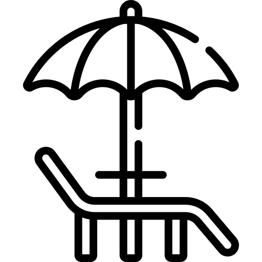 Umbrella holidays beach vacations icon Umbrella holidays beach vacations icon