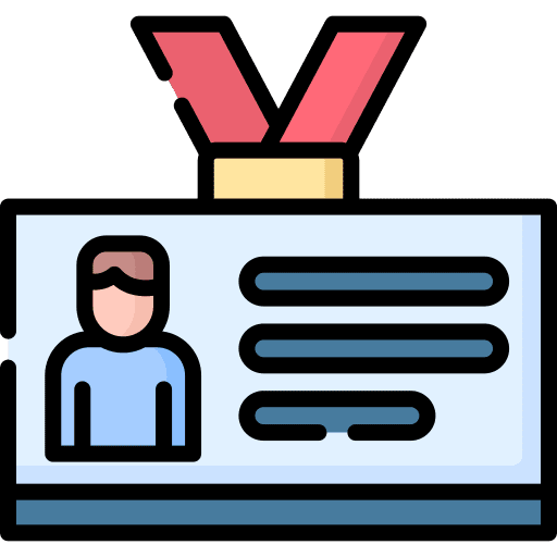 Badge user photo business and finance icon Badge user photo business and finance icon