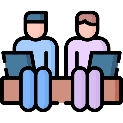Coworkers computer team coworking icon Coworkers computer team coworking icon