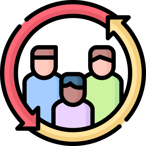 Cycle circular arrow people user icon Cycle circular arrow people user icon