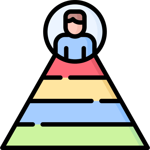 Pyramid finance and business employee growth icon Pyramid finance and business employee growth icon