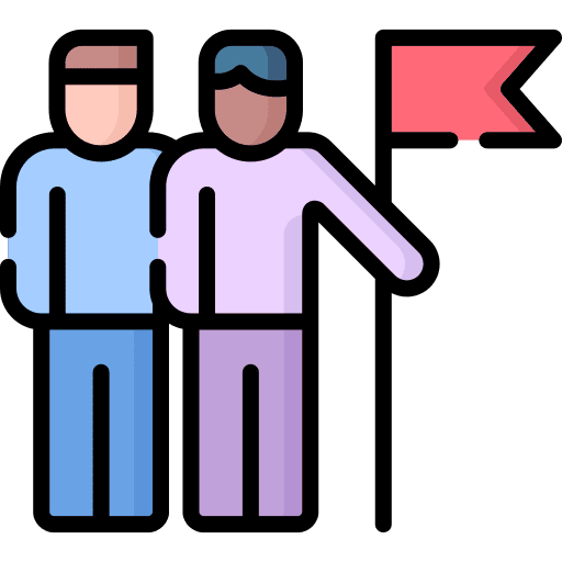 Flag people independent leader icon Flag people independent leader icon