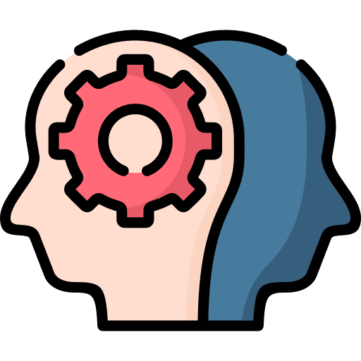 Thinking head education person icon Thinking head education person icon