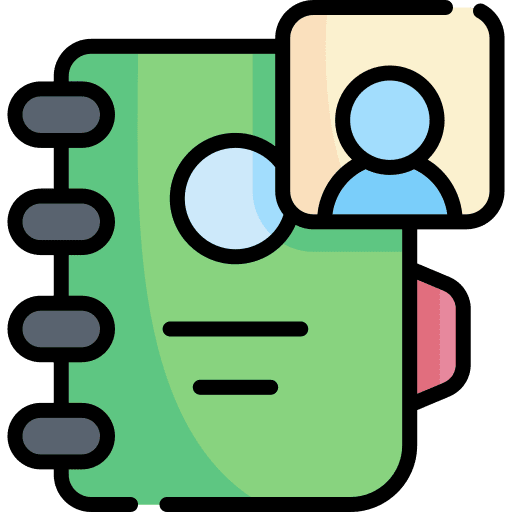 Agenda contact communications phone book icon Agenda contact communications phone book icon