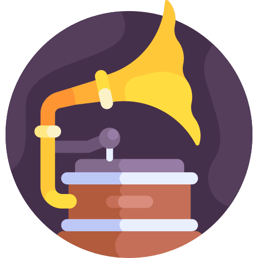 Gramophone retro phonograph song icon