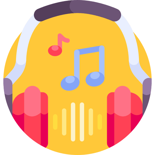 Headphone music listening music and multimedia icon