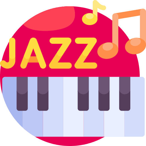 Jazz orchestra piano music icon